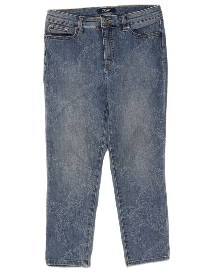 CHAPS Γυναικείο Capri Jeans US 8 Medium W30 L22 Blue Floral Βαμβακερό
