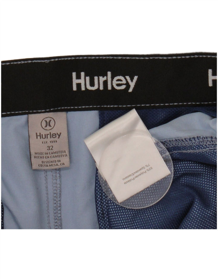 Ανδρικό σορτς Chino Hurley W32 μεσαίου μπλε πολυεστέρα