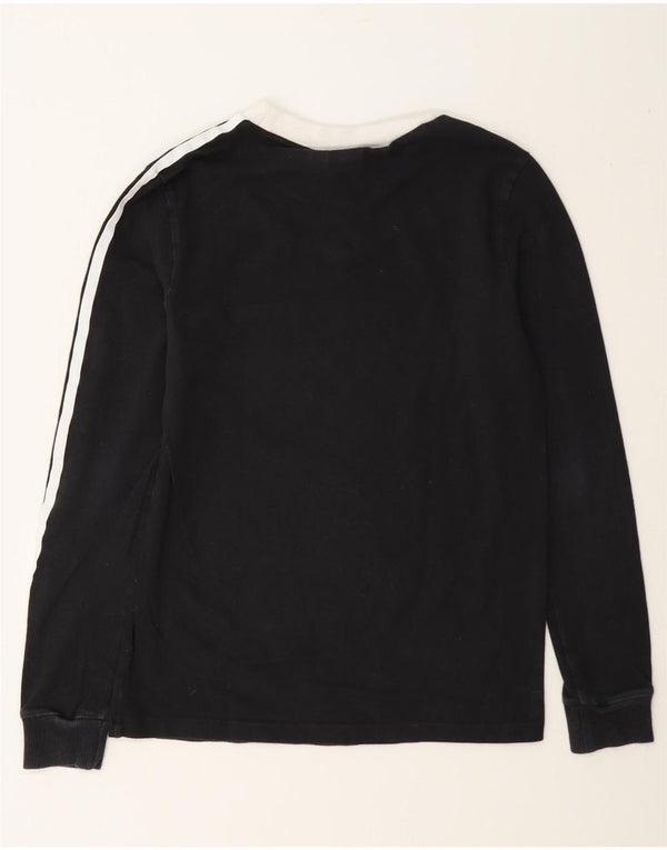 Adidas Γυναικείο τοπ μακρυμάνικο UK 6 XS μαύρο βαμβακερό χρώμα