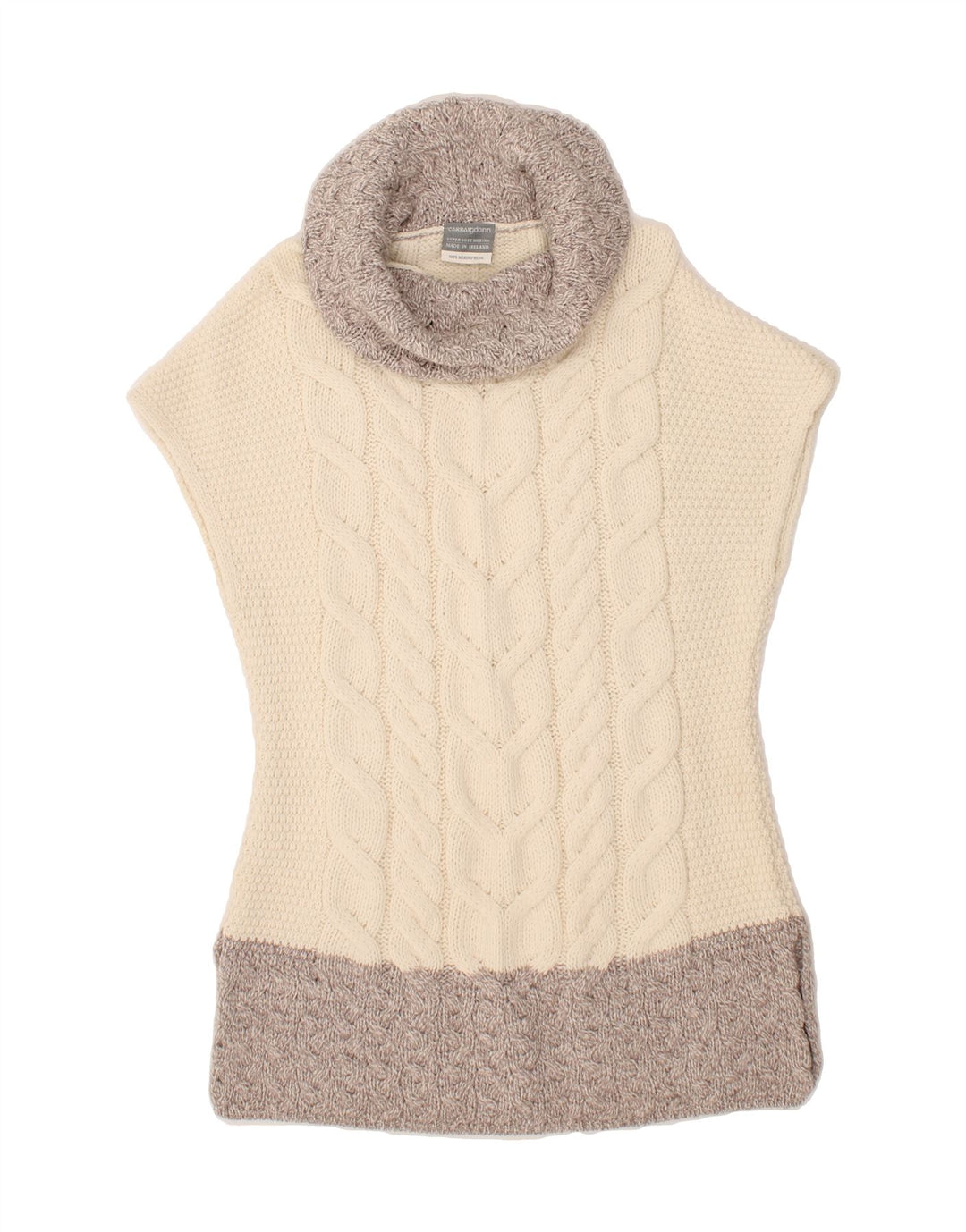 CARRAIG DONN Womens Roll Neck Jumper Sweater UK 14 Medium Off White Vintage Carraig Donn and Second-Hand Carraig Donn from Messina Hembry 