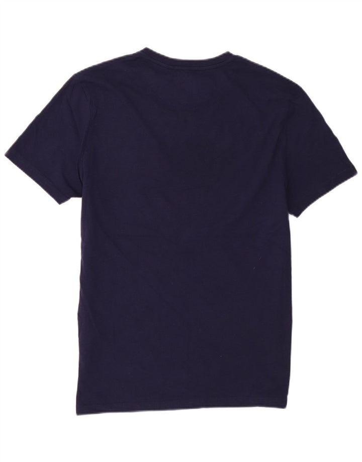 Ανδρικό T-Shirt Lyle & Scott Top Small Navy Blue Cotton