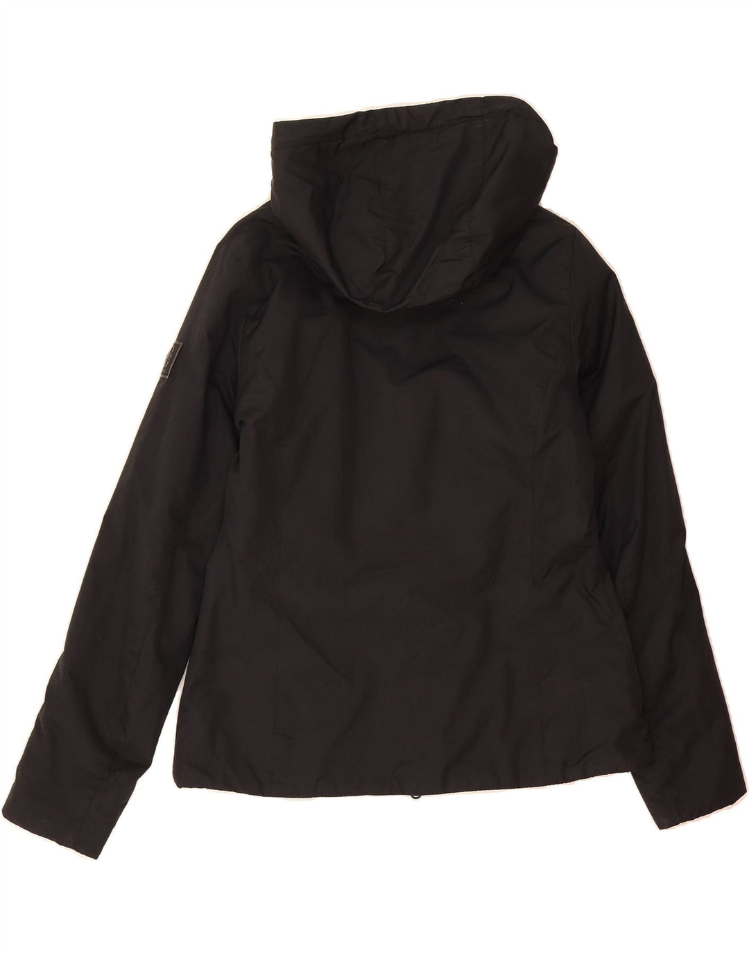 CONTE OF FLORENCE Womens Hooded Windbreaker Jacket IT 42 Medium Black Vintage Conte of Florence and Second-Hand Conte of Florence from Messina Hembry 