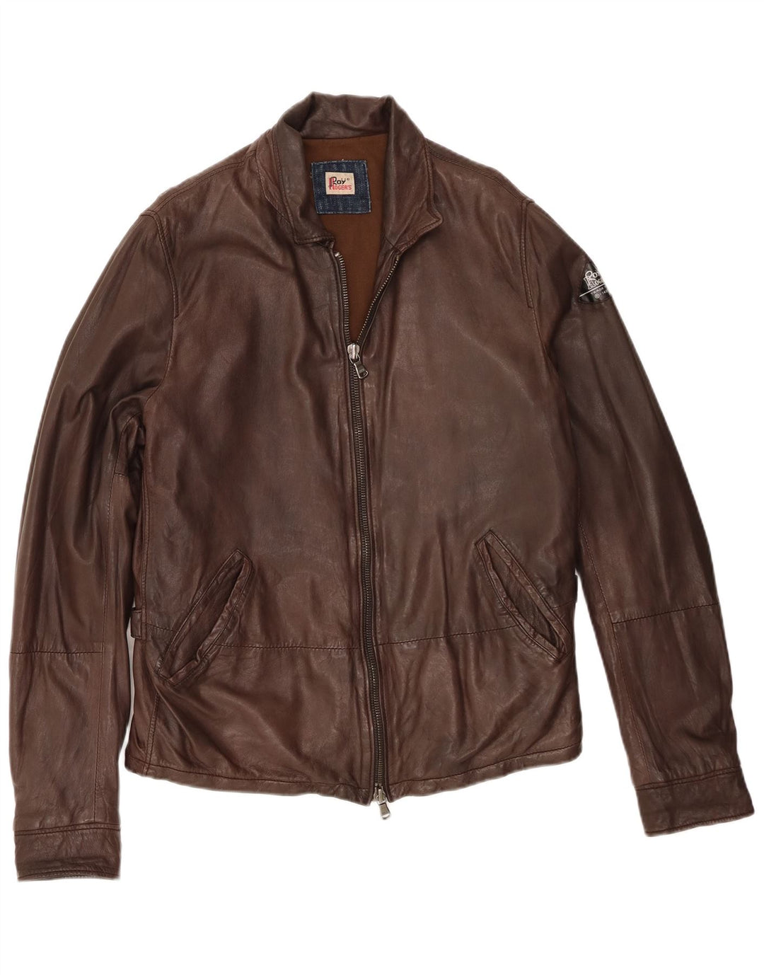 Roy Rogers Ανδρικό Δερμάτινο Μπουφάν IT 50 Large Brown Δερμάτινο