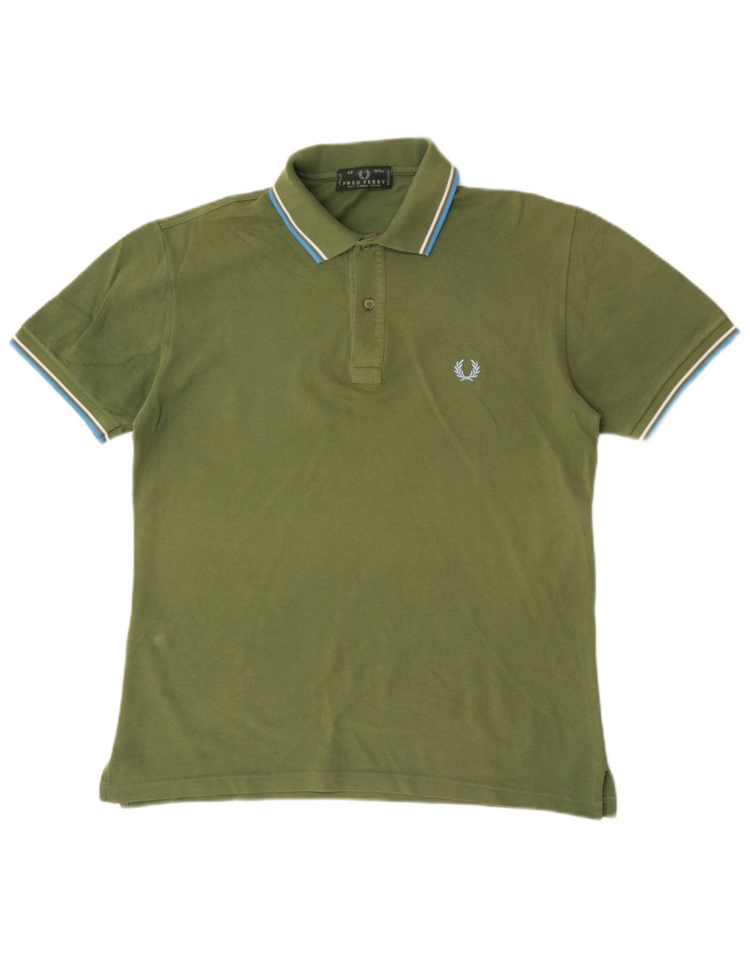 FRED PERRY Ανδρικό Πόλο Μπλουζάκι Μεσαίο Πράσινο Βαμβακερό