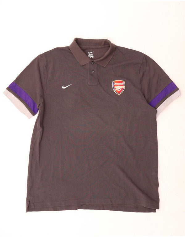Ανδρικό μπλουζάκι πόλο Nike Arsenal 2XL, γκρι, βαμβακερό