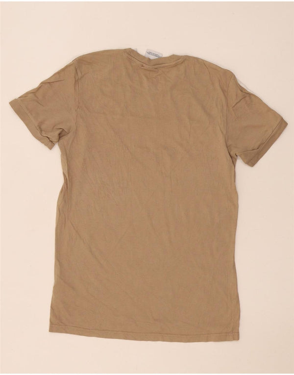 Ανδρικό T-Shirt Adidas Top Small Beige Colourblock Βαμβακερό