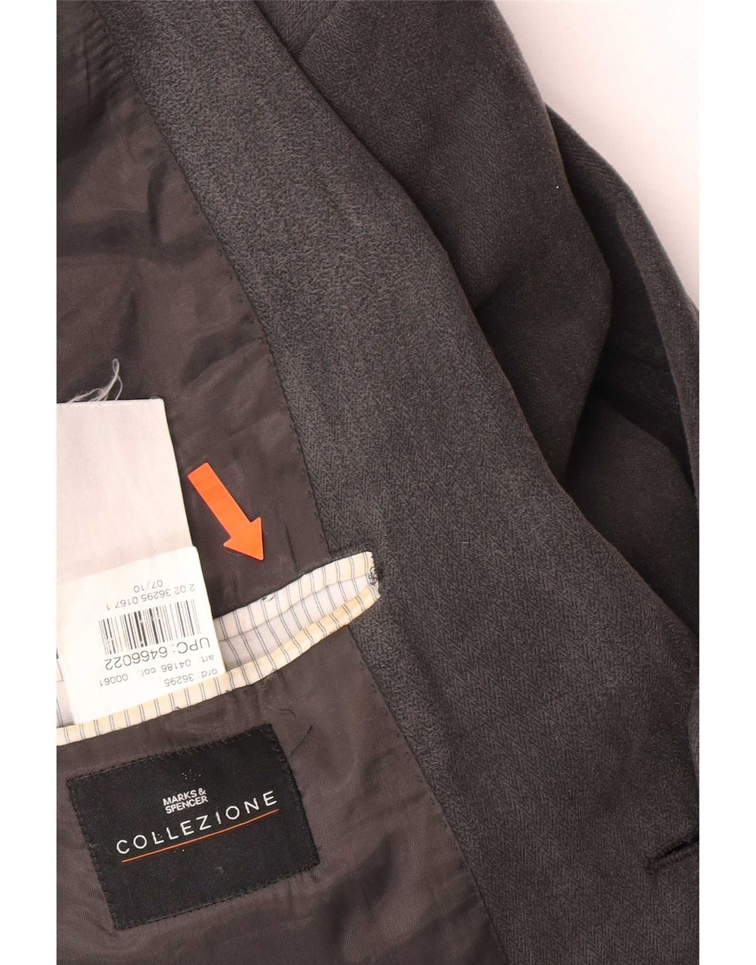 Marks & Spencer Ανδρικό μπλέιζερ με 2 κουμπιά μπουφάν UK 40 Medium Grey Ψαροκόκκαλο