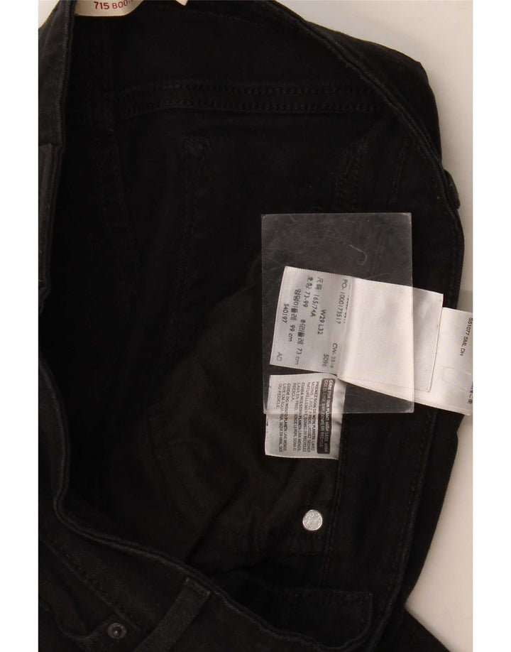 Levi's Womens 715 Bootcut Jeans W29 L29 Μαύρο βαμβακερό