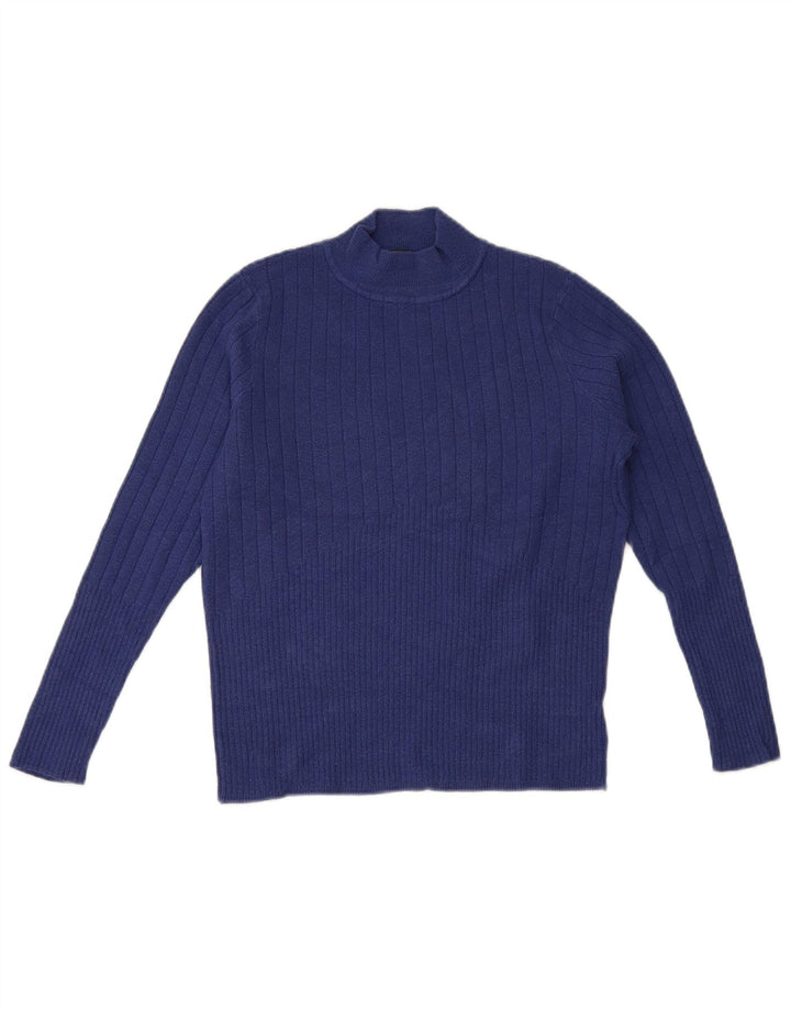 Marks & Spencer Γυναικείο πουλόβερ με λαιμό χελώνα UK 14 Medium Blue