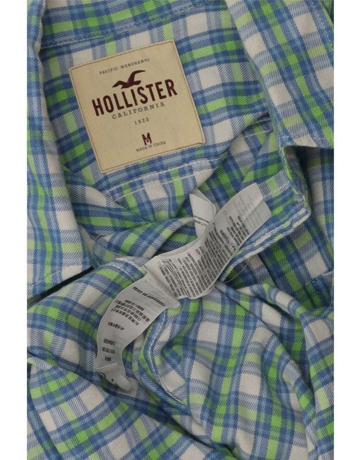 Ανδρικό φανελένιο πουκάμισο Hollister, μεσαίο μπλε βαμβακερό