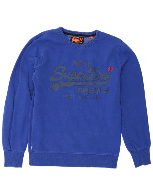 Ανδρικό γραφικό φούτερ Superdry Jumper Μεσαίο μπλε βαμβακερό