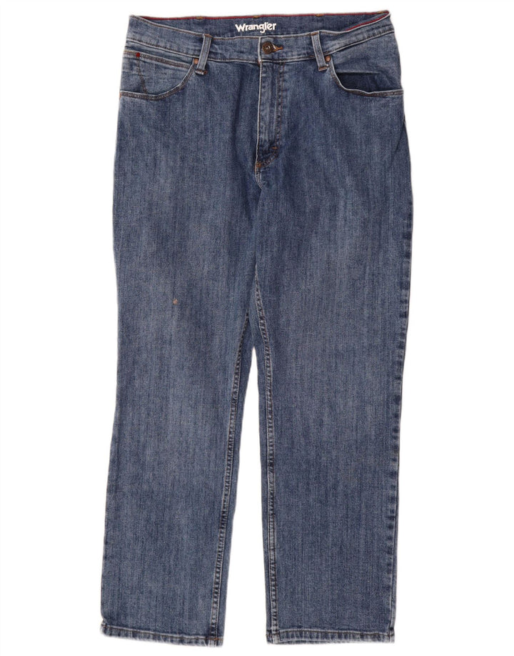 Ανδρικό τζιν Wrangler ίσιο W34 L30 Μπλε βαμβακερό