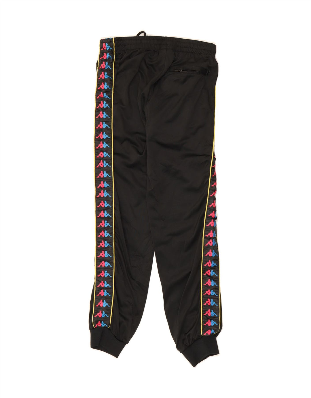 KAPPA Womens Graphic Tracksuit Trousers Joggers Small Black Polyester Vintage Kappa and Second-Hand Kappa from Messina Hembry 