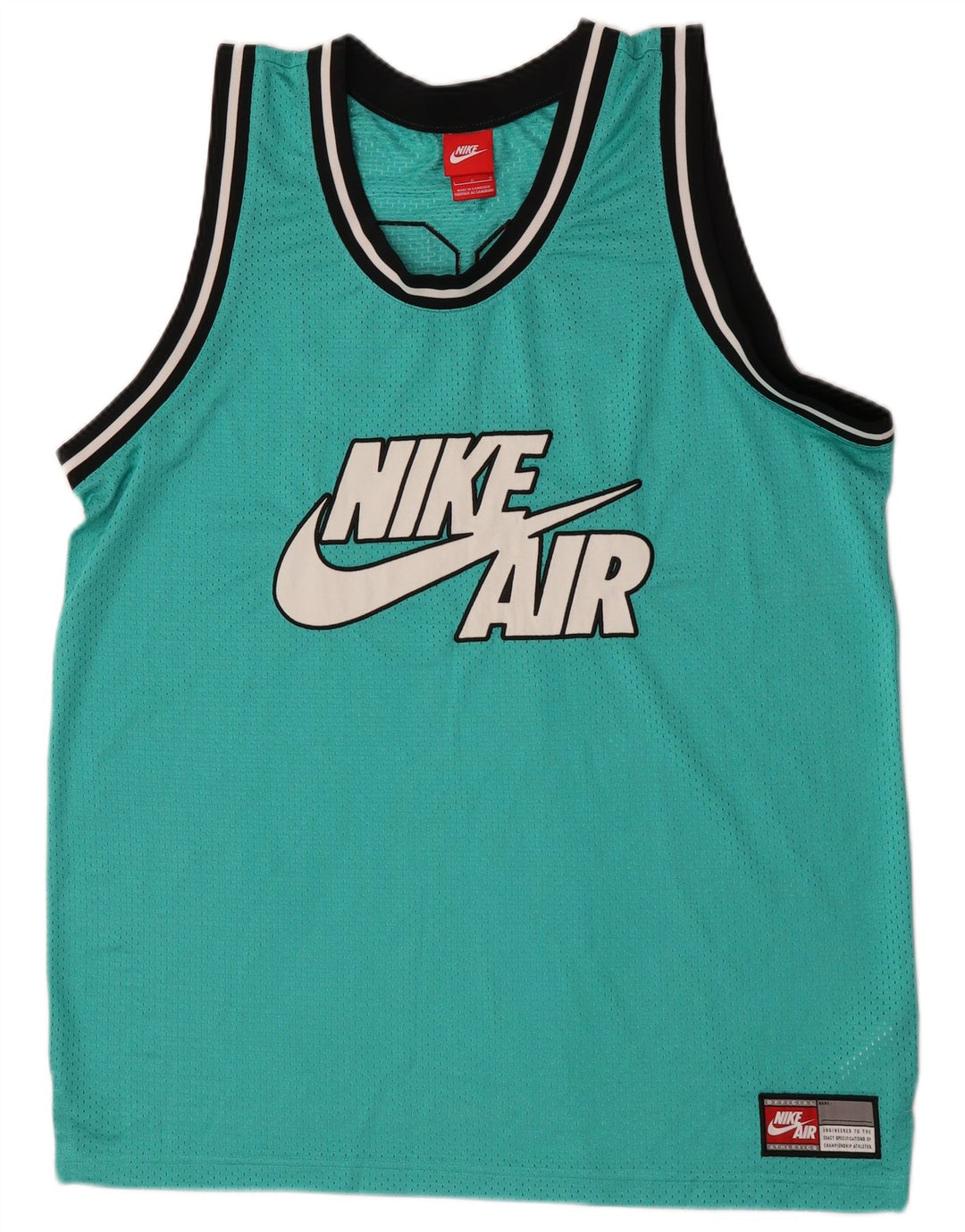 Ανδρικό γραφικό φανελάκι Nike με μεγάλο πράσινο ριγέ πολυεστέρας