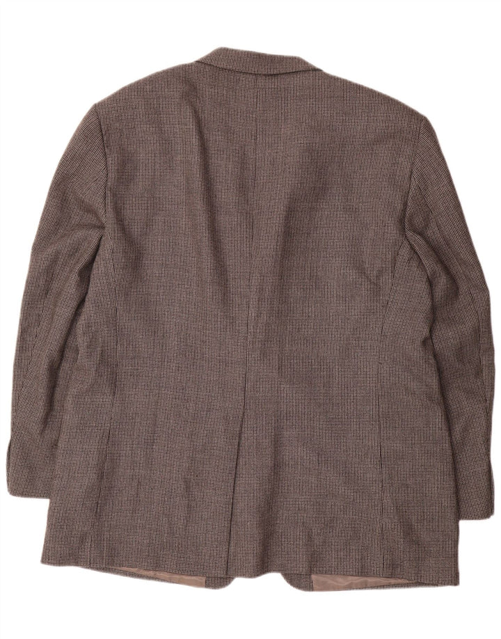 Chaps Ανδρικό σακάκι σακάκι με 2 κουμπιά 48 3XL Γκρι μαλλί Houndstooth