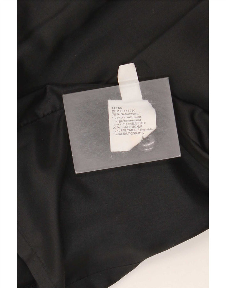 Vintage γυναικείο σακάκι blazer UK 12 μεσαίο μαύρο μαλλί