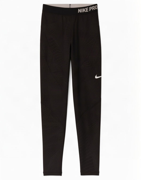 Γυναικεία γραφικά κολάν Nike UK 4 XS Μαύρο γεωμετρικό πολυεστέρα
