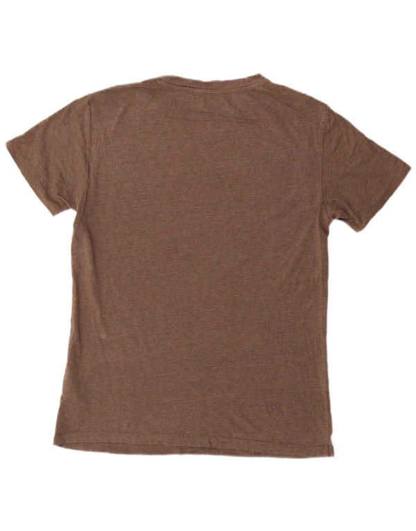 Ανδρικό T-Shirt Lee Slim Fit Top Μικρό καφέ βαμβακερό