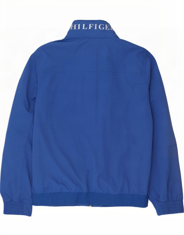 Ανδρικό μπουφάν βροχής με κουκούλα Tommy Hilfiger UK 42 XL μπλε νάιλον