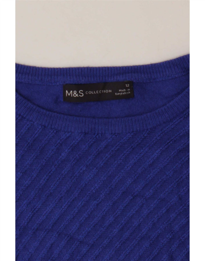 Marks & Spencer Γυναικείο πουλόβερ με λαιμόκαυστο UK 12 Medium Blue