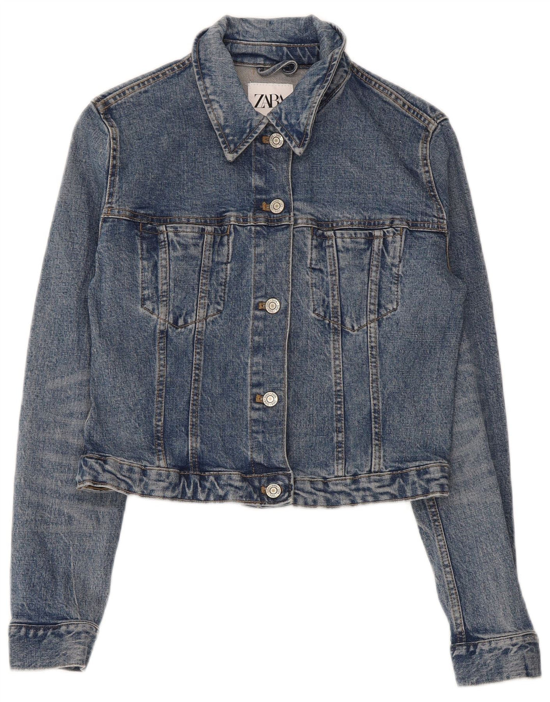 Zara Γυναικείο Τζιν Μπουφάν UK 10 Small Blue