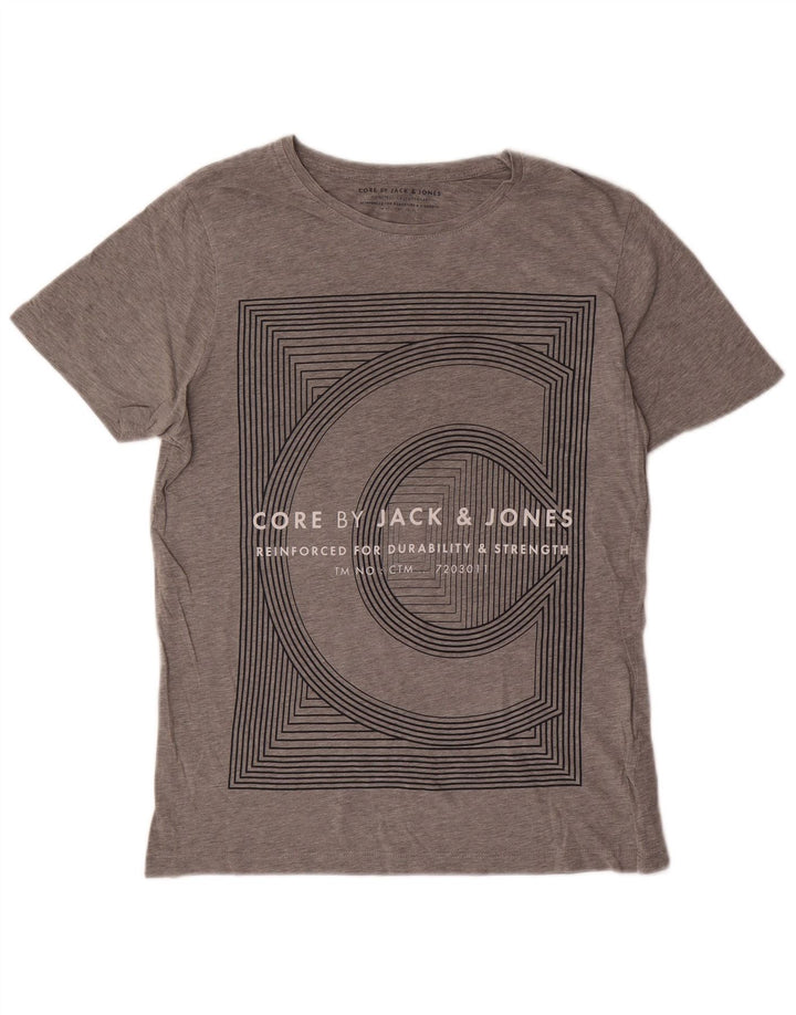 Jack & Jones Ανδρική Μπλούζα T-Shirt Medium Grey Cotton