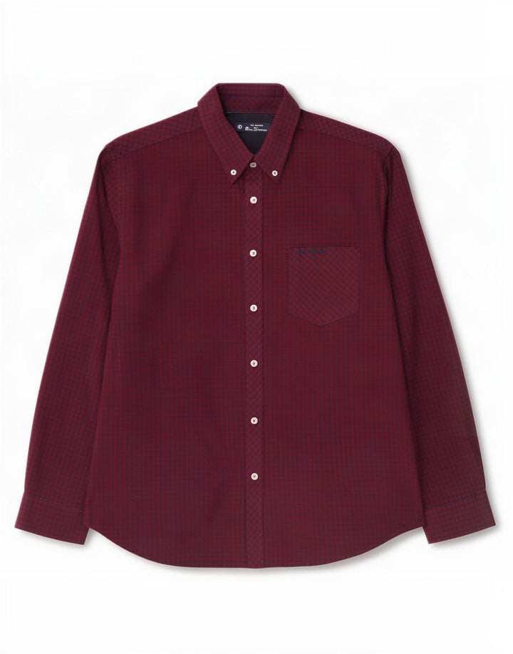 Ανδρικό πουκάμισο Ben Sherman XL Κόκκινο βαμβακερό Gingham