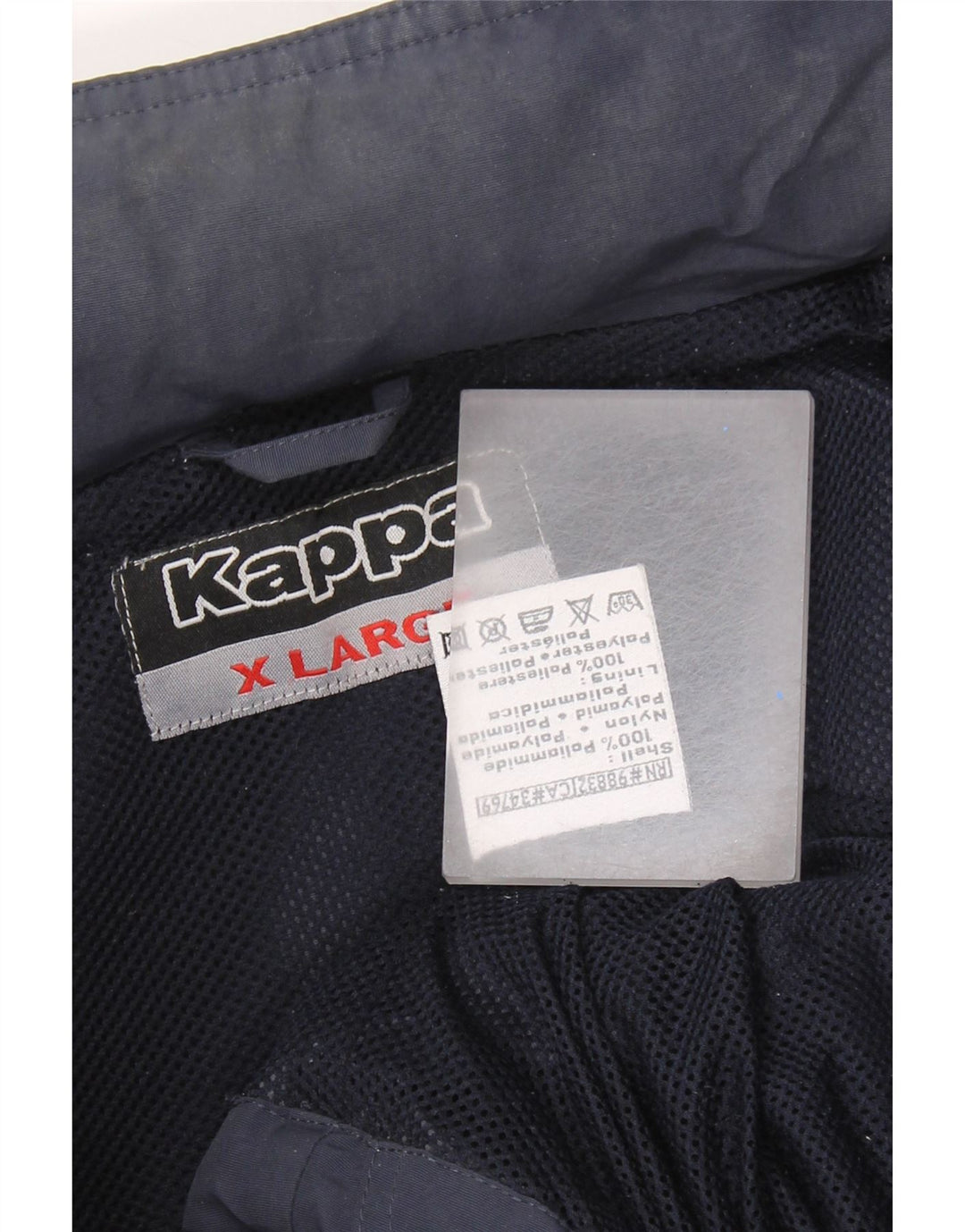 KAPPA Ανδρικό μπουφάν βροχής με κουκούλα UK 42 XL Navy Blue Polyamide