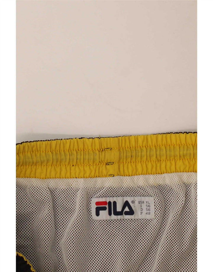 Ανδρικό γραφικό σορτς κολύμβησης Fila XL μαύρο