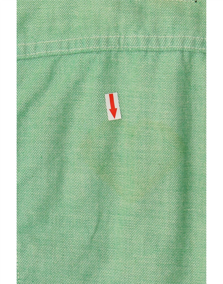 Ralph Lauren Γυναικείο Crop Τζιν Μπουφάν UK 10 Small Green Cotton