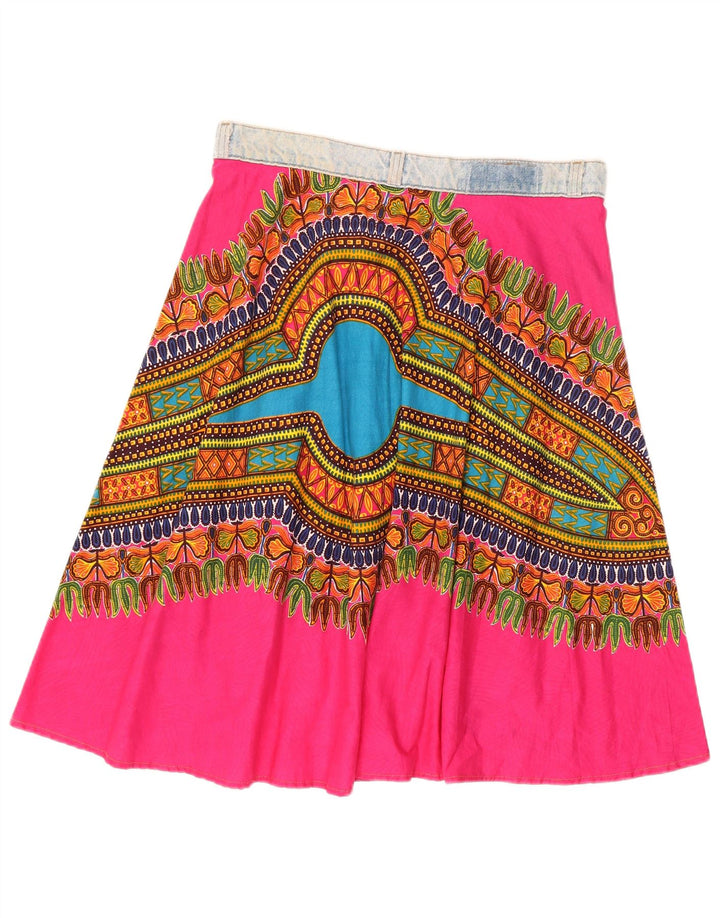 Γυναικεία φούστα Levi's Asymmetric Wrap W32 Μεγάλη ροζ γεωμετρική βαμβακερή φούστα