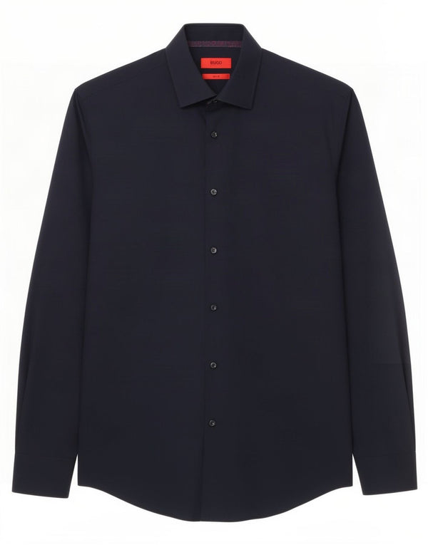 Ανδρικό πουκάμισο Hugo Boss Slim Fit Μέγεθος 39 15 1/2 Medium Navy Blue Cotton