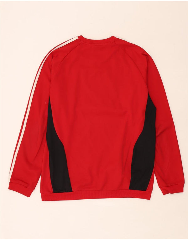 Ανδρικό φούτερ Adidas Jumper UK 38/40 μεσαίο κόκκινο πολυεστέρας