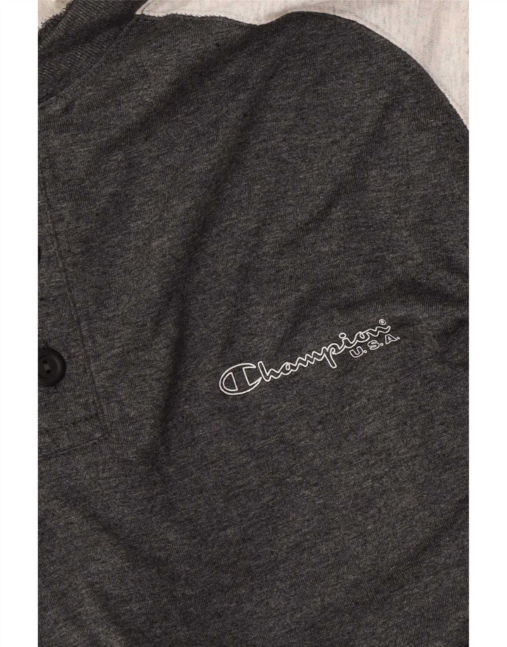 Ανδρικό γραφικό T-Shirt Champion Top Medium Grey Colourblock