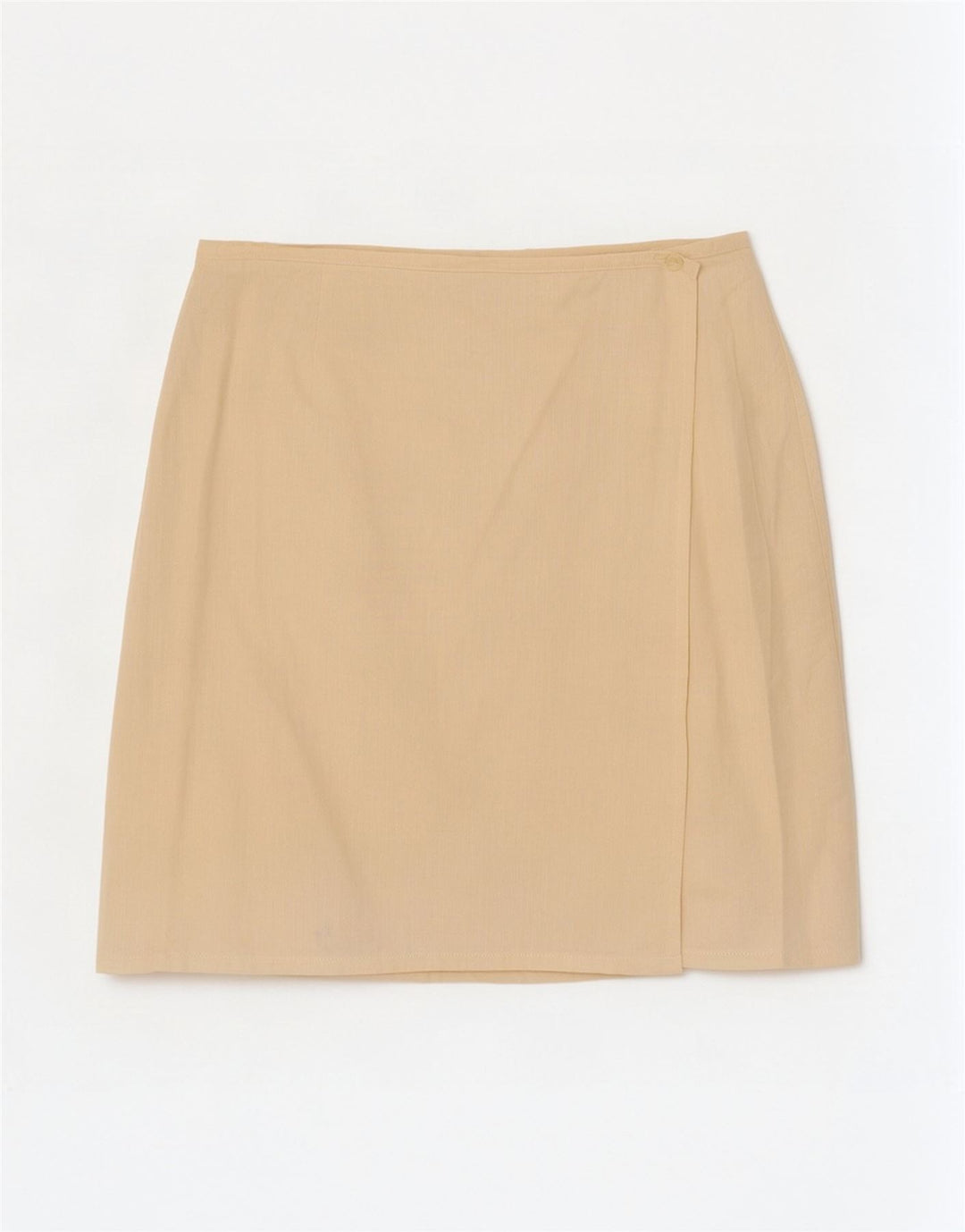 Γυναικεία Mini Wrap Φούστα Benetton IT 44 Medium W28 Beige βαμβακερή