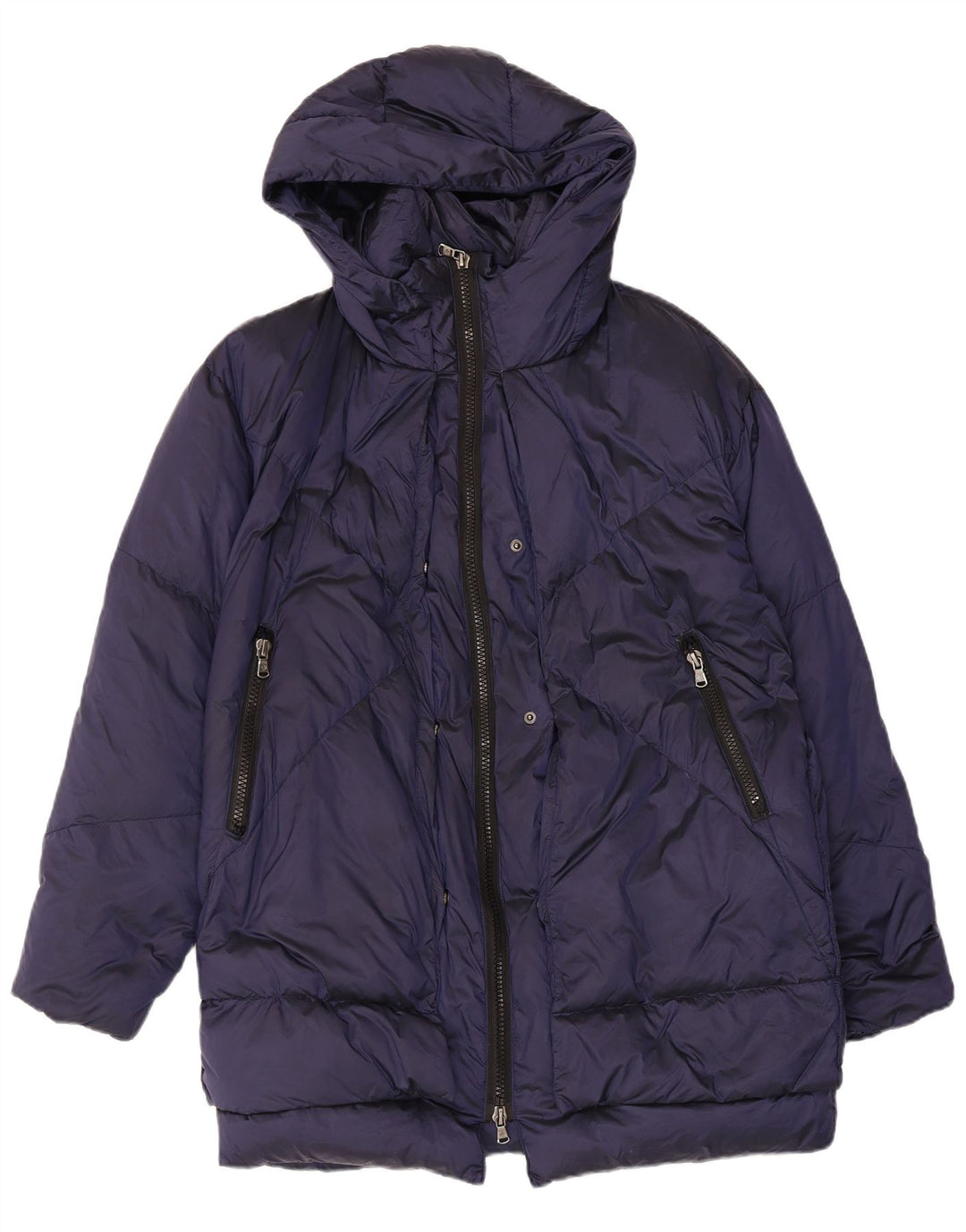 Καναδικό γυναικείο μπουφάν με κουκούλα UK 14 Medium Navy Blue
