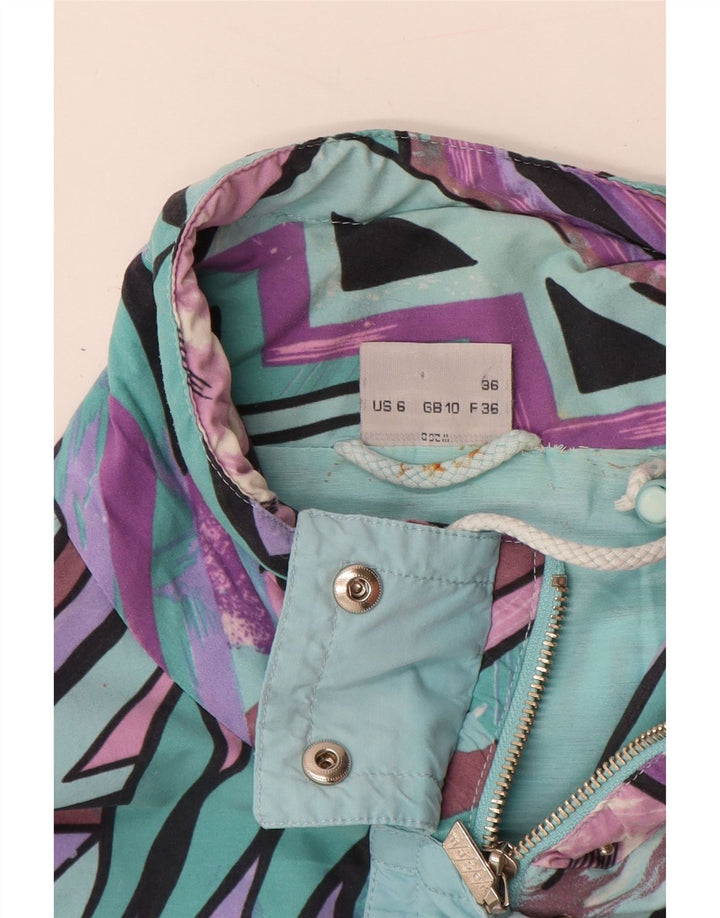 Maser M Γυναικείο Αδιάβροχο Oversized UK 10 Small Turquoise Geometric