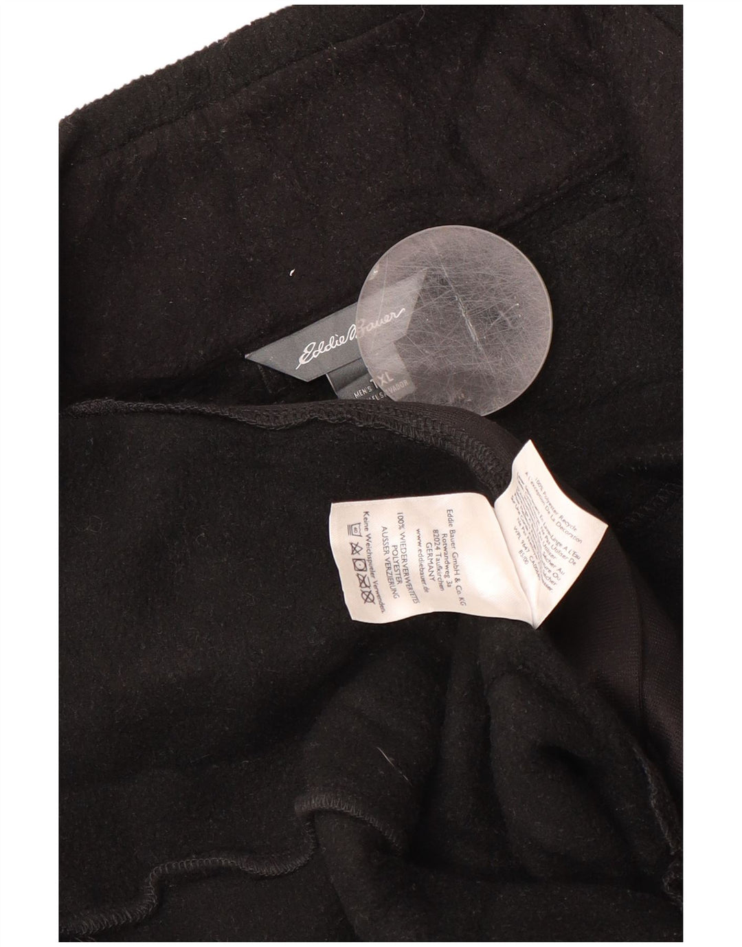 EDDIE BAUER Ανδρικά ψηλή επένδυση Fleece Gilet UK 42 XL Μαύρος Πολυεστέρας