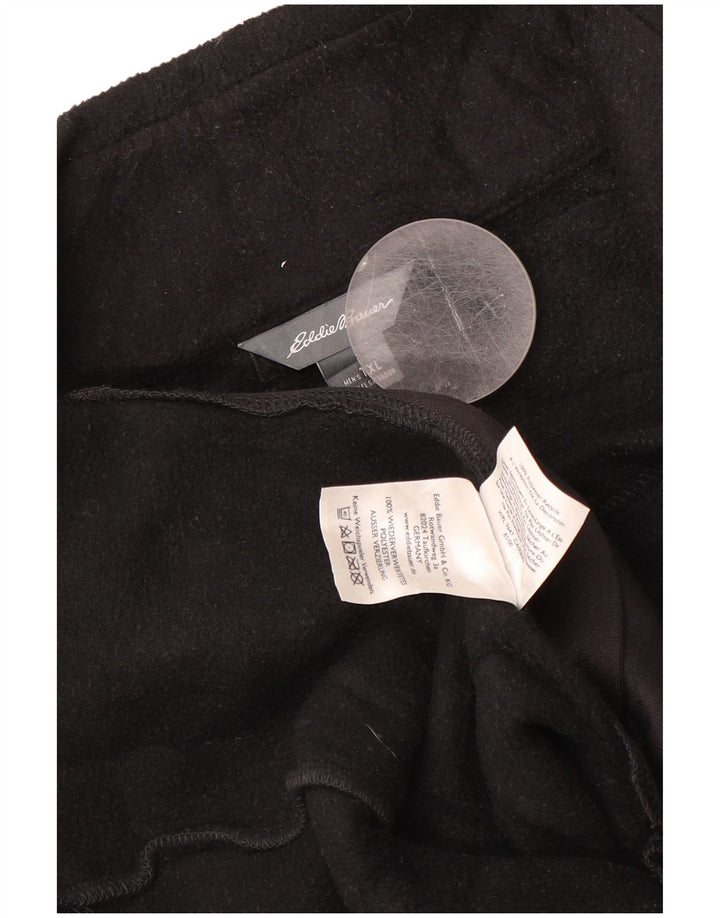 EDDIE BAUER Ανδρικά ψηλή επένδυση Fleece Gilet UK 42 XL Μαύρος Πολυεστέρας