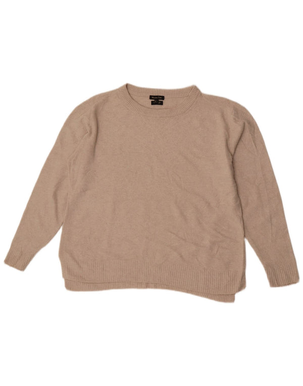 Massimo Dutti Γυναικείο πουλόβερ με λαιμόκαυστο UK 16 Large Beige