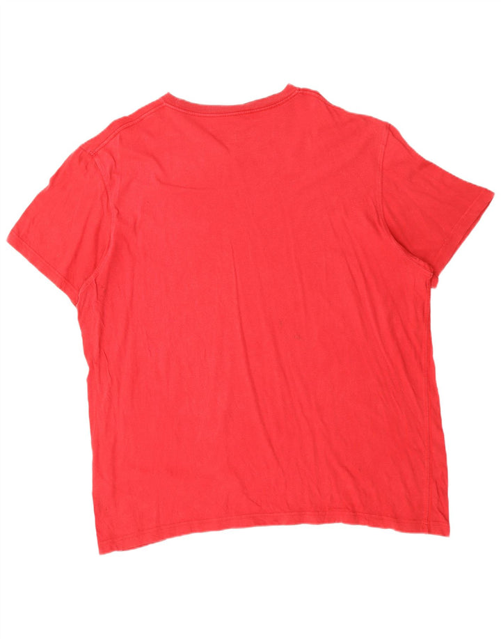 Ανδρικό T-Shirt WRANGLER Top 2XL κόκκινο βαμβακερό