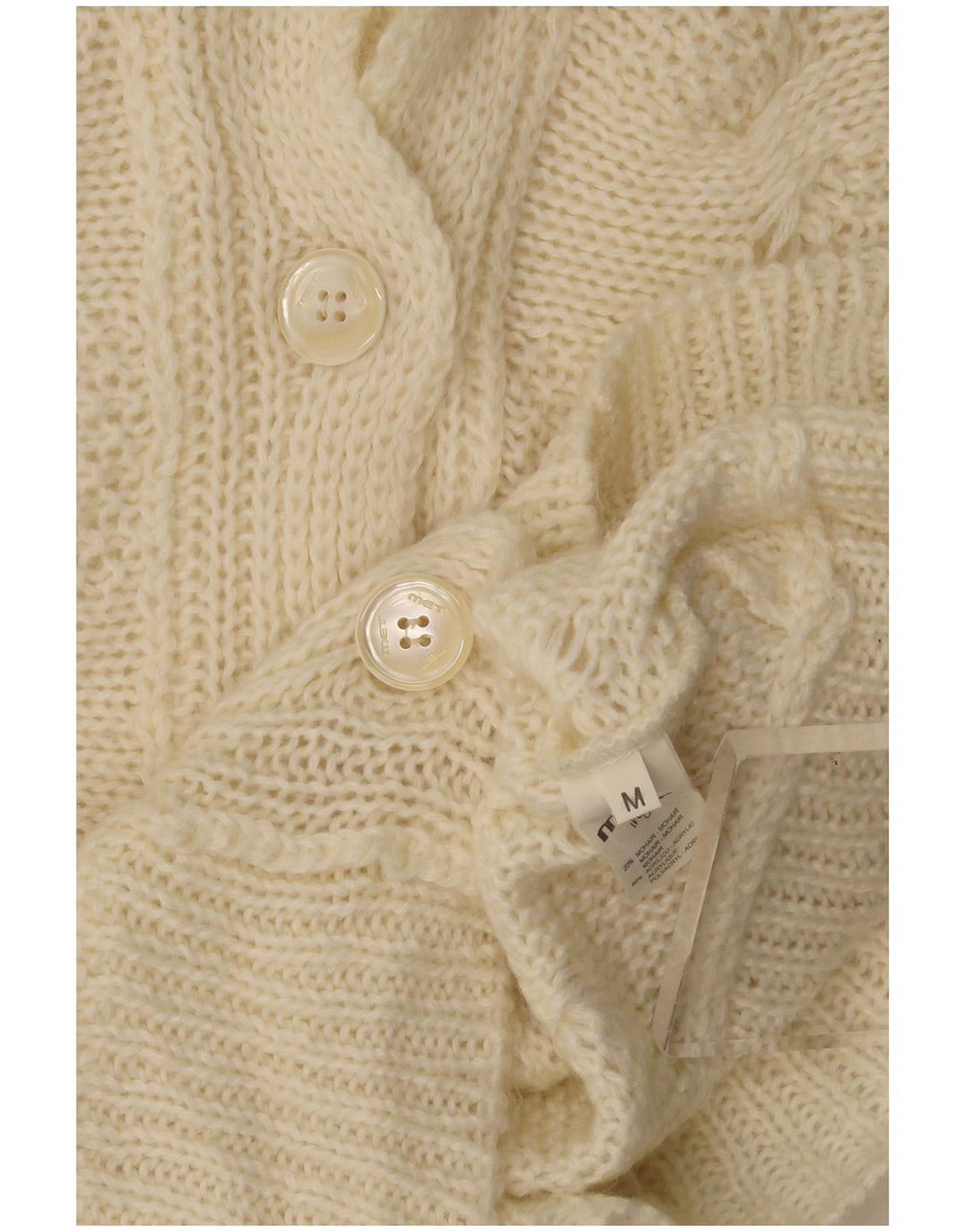 MET Γυναικείο πουλόβερ UK 12 Medium Beige Mohair