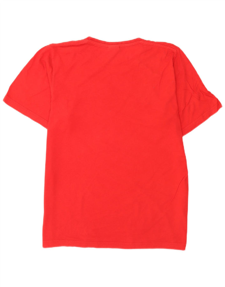 Ανδρικό γραφικό T-Shirt Adidas Top Μεσαίο κόκκινο βαμβακερό