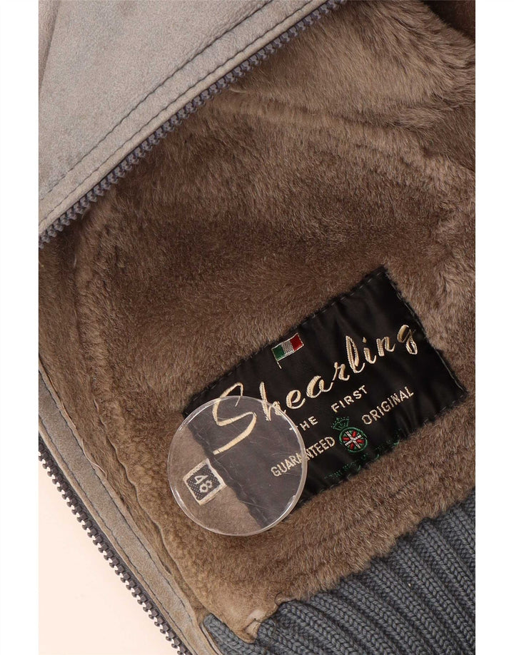 Ανδρικό Shearling Jacket VINTAGE IT 48 Medium Grey Shearling