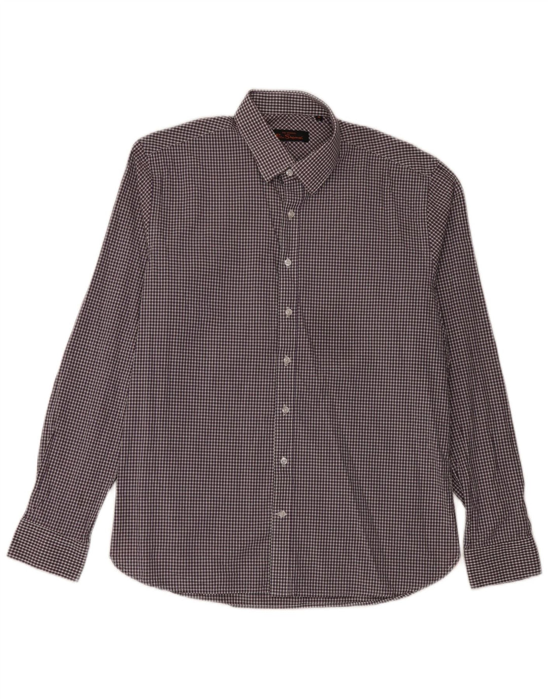 Ανδρικό πουκάμισο Ben Sherman 16 μεγάλο μωβ βαμβακερό Gingham