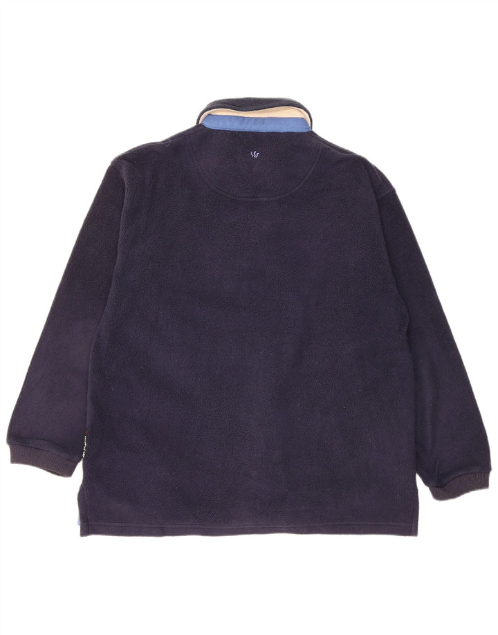 FAT FACE Ανδρικά Polartec Loose Fit Polo Neck Fleece Jumper XS Navy Blue