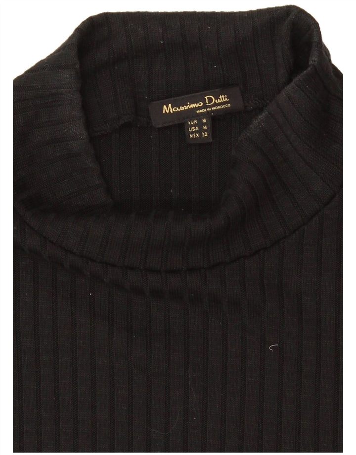 Massimo Dutti Γυναικείο κοντομάνικο Maxi Jumper φόρεμα UK 12 Medium Black