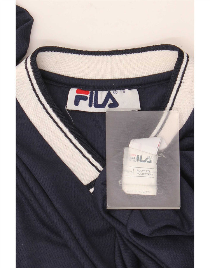 Ανδρικό T-shirt Fila Top Small Navy Blue Colorblock Πολυεστέρας