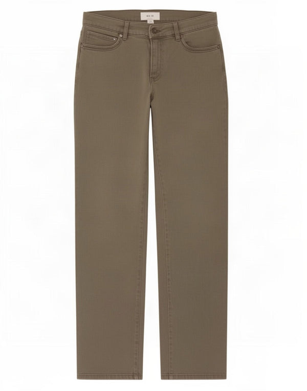 Marks & Spencer Γυναικεία Straight Jeans UK 12 Medium W30 L29 Khaki Cotton