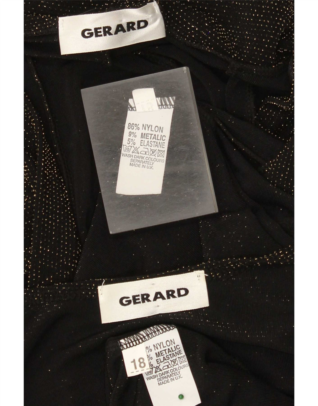 Vintage Γυναικείο Σετ 2 τεμαχίων UK 18 XL Μαύρο νάιλον